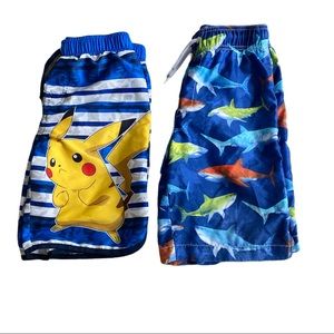 2/$12 Pokémon & Shark Swim Trunks